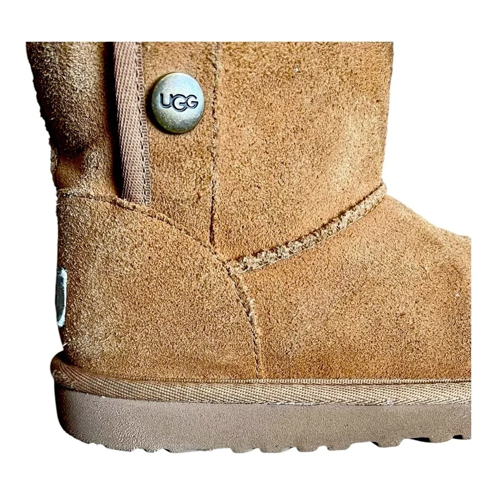 UGG Jona Boots Kids Size 13 | Cognac Leather Wool‎ Lined